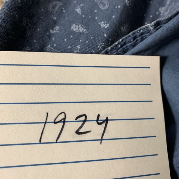 Izod Saltwater Men's Paisley Shirt L Floral Blue Button Down Short Sleeve Hawaii - Picture 8 of 8